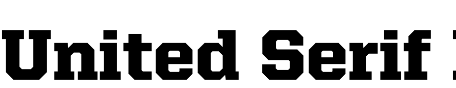 United Serif Reg Black Font Download Free